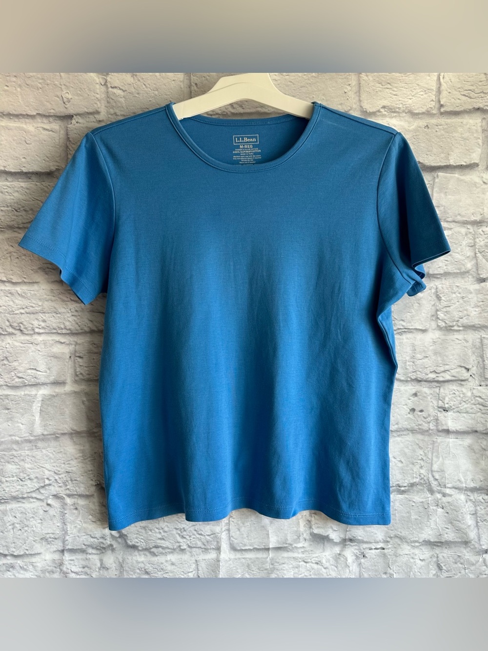 PREOWNED L.L. BEAN WOMENS CREW NECK SHORT SLEEVE TSHIRT MEDIUM M BLUE